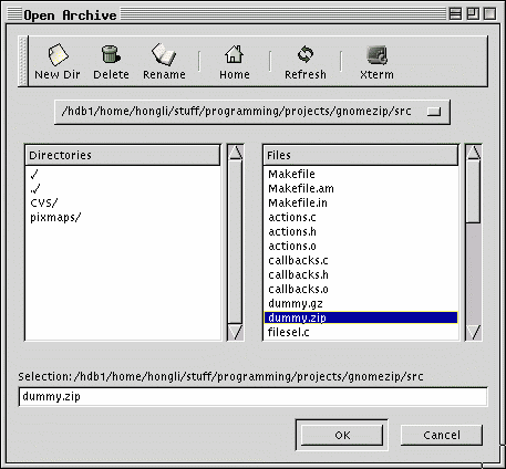 Open file dialog